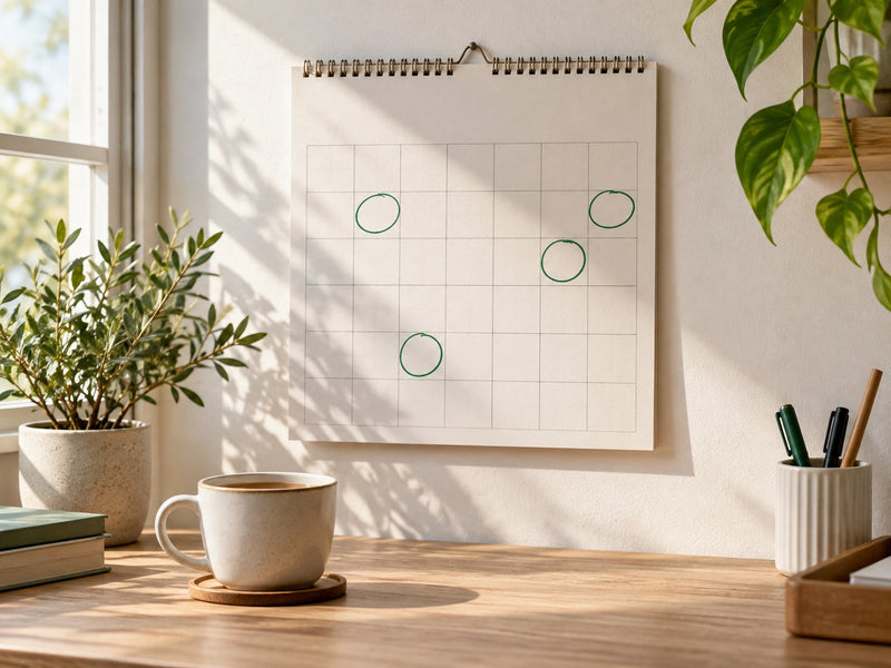 Calendar with the Sunnah days circled