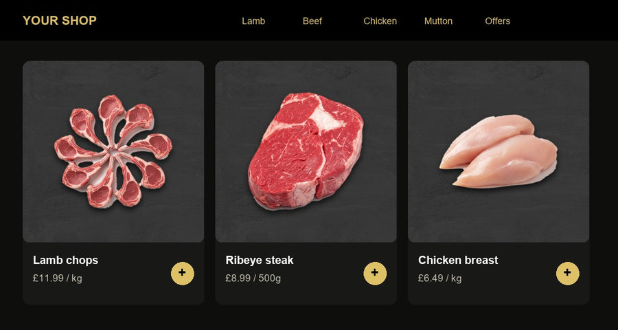 Slate look: raw cuts on black slate