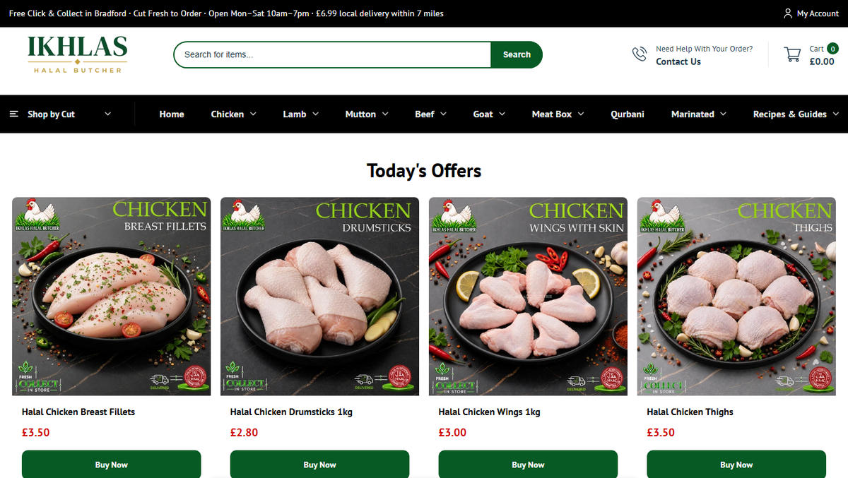 ikhlashalalbutcher.co.uk on desktop
