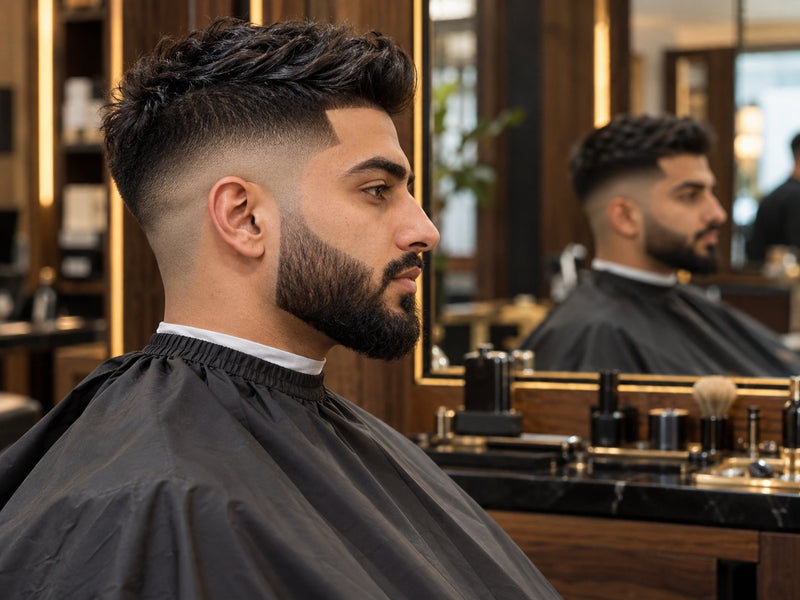 Fresh skin fade and beard line