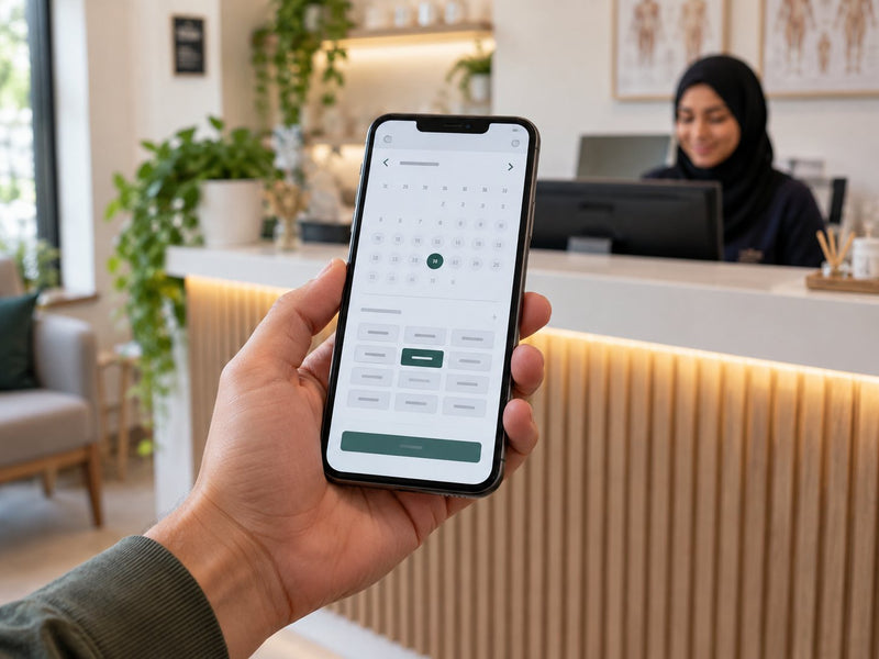 Booking a clinic appointment on a phone