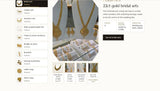 Bridal jewellery cabinets on a jewellers website
