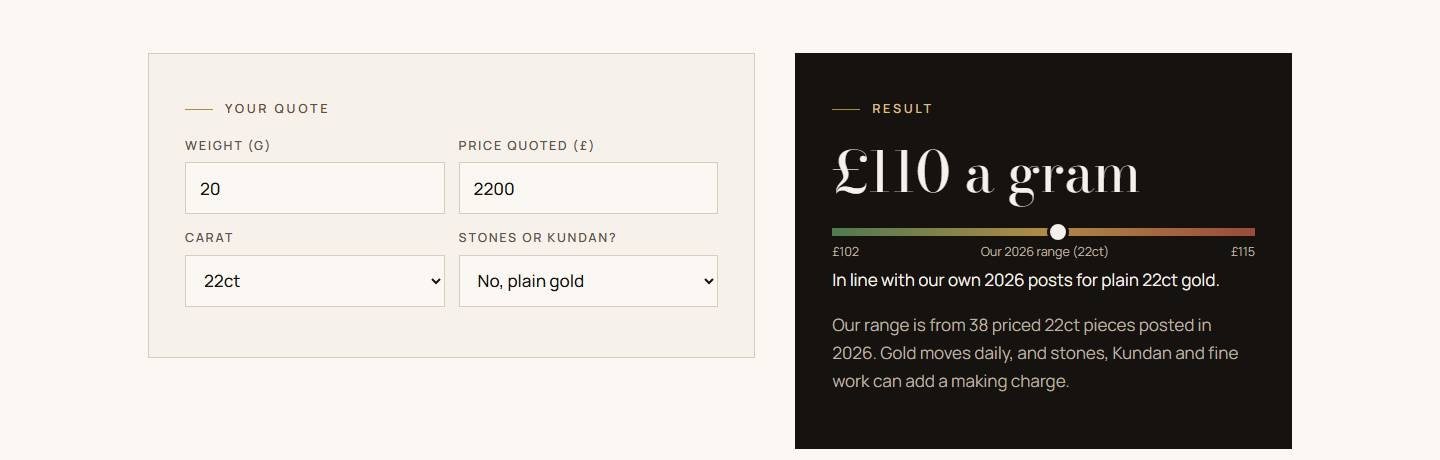 Fair price check: Price per gram, in one tap