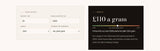 Fair gold price quote on a jewellers website