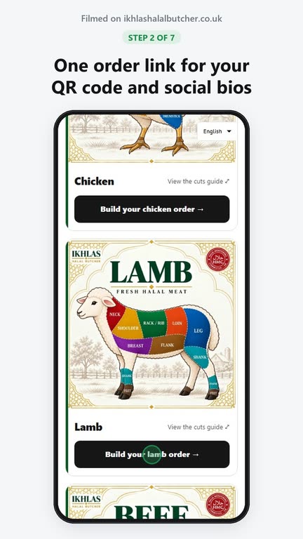 A real order, start to finish: ordering on the Ikhlas site, filmed on a phone