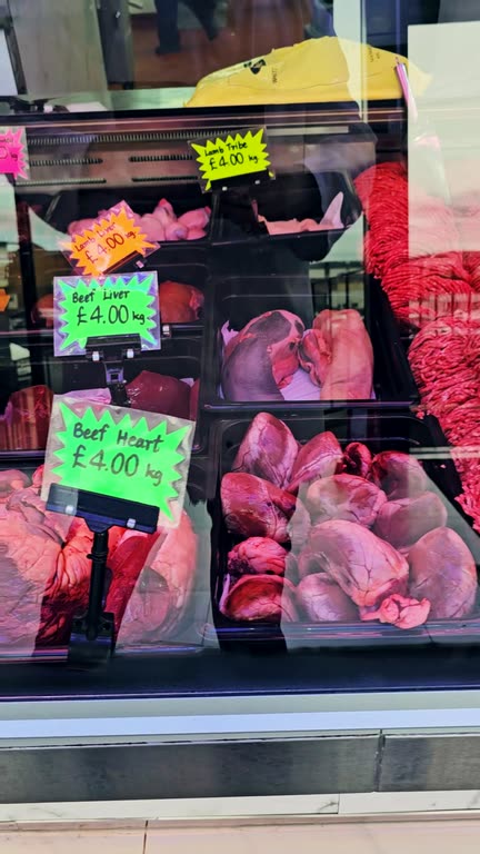 The meat counter at Ikhlas Halal Butcher