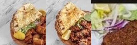 Three dishes from the kebab house website template by Veritas UI